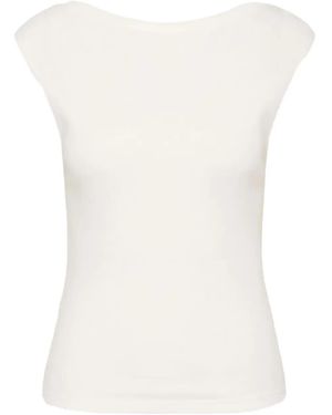 St. Agni Scoop-Back Top - White