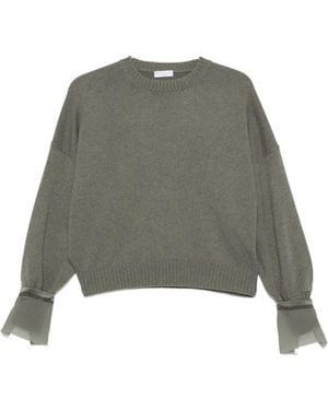 Brunello Cucinelli Pullover Mit Monili-Verzierung - Grün