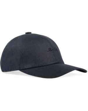 Aurélien Linen Baseball Cap - Blue