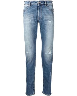 PT Torino Distressed Slim-Cut Jeans - Blue