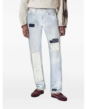 Fortela Patchwork-Detail Regular Jeans - Multicolour