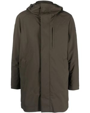 Paul & Shark Long-Line Hooded Parka Coat - Grey