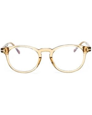 Tom Ford Round-Frame Glasses - Natural