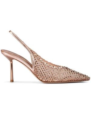 Le Silla Gilda Crystal-Embellished Heeled Court Shoes - Pink