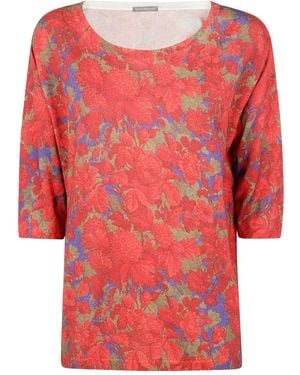 In bed with You Floral-Print T-Shirt - Red