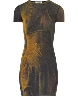Jean Paul Gaultier The Acid Water Printed Mini Dress - Black