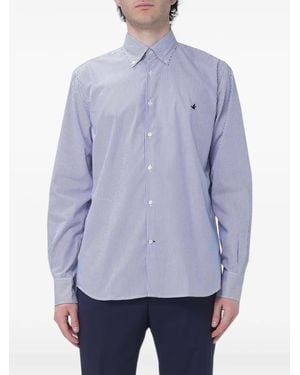 Brooksfield Chemise En Popeline À Rayures - Blue