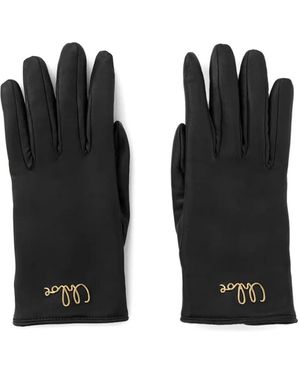 Chloé Iconic Logo Lambskin Gloves - Black