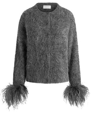 16Arlington Alena Strick Mit Federbesatz - Grau