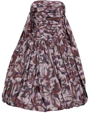 Amsale Kleid mit tiefer Taille und Bubble-Saum - Lila