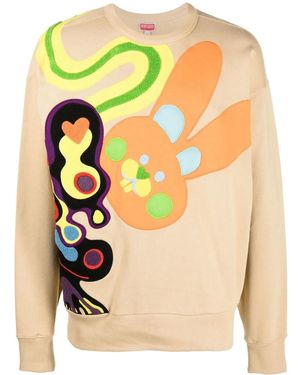 KENZO アップリケ スウェットシャツ - ナチュラル