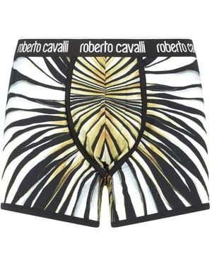 Roberto Cavalli Bóxer Estampado - Blanco