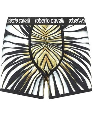 Roberto Cavalli Boxershorts Mit Print - Weiß