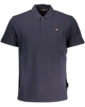 Napapijri Logo-Patch Polo Shirt - Blue