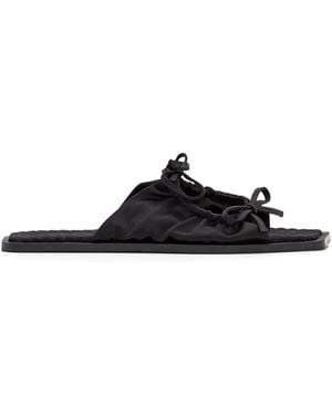Carlotha Ray Quilted Bow Sandals - Black
