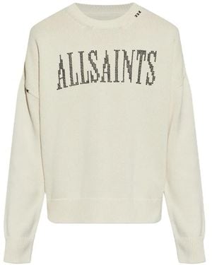 AllSaints Logo-Lettering Jumper - White