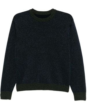 Cynthia Rowley Metallic Crew-Neck Sweater - Black