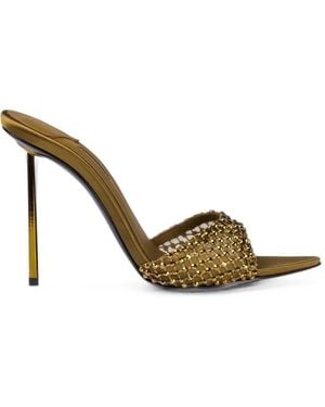 Le Silla Gilda Crystal-Embellished Sandals - Metallic