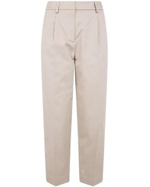 DR. HOPE Pleated Elasticated-Waist Trousers - White