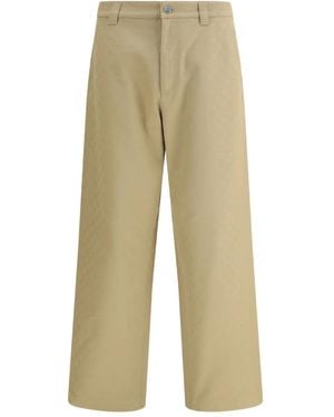 Gucci Gg Monogram Patch-Pocket Pants - Natural