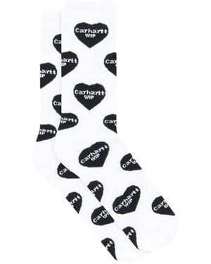 Carhartt Heart-Print Socks - White