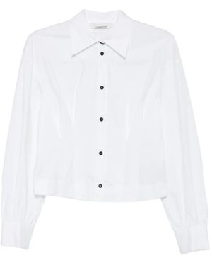 Liviana Conti Pleated Long-Sleeve Shirt - White