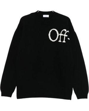 Off-White c/o Virgil Abloh Logo-Detail Jumper - Black