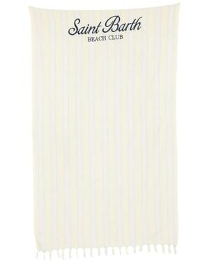 MC2 Saint Barth Foutas Light Striped Beach Towel - White