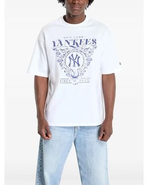 KTZ Camiseta New York Yankees Con Motivo Floral - Blanco