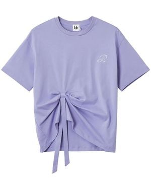 B+ AB T-Shirt À Détail Brodé - Purple