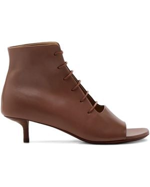 Marsèll Sottiletta Open-Toe Lace-Up Boots - Brown