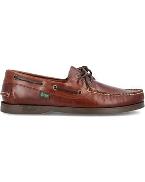 Paraboot レザー レースアップ デッキシューズ - ブラウン