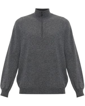 Lisa Yang Augustus Quarter-Zip Jumper - Grey