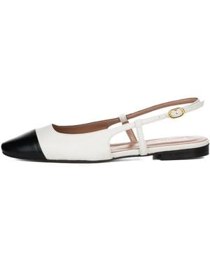 Poche Paris Pumps Yvelle Bicolore - Bianco