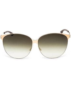 Ic! Berlin Round-Frame Sunglasses - Metallic