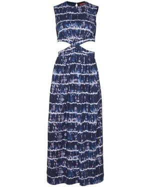 Altuzarra Ashima タイダイ マキシドレス - ブルー