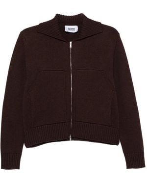 Alpha Studio Maglione Con Zip - Marrone