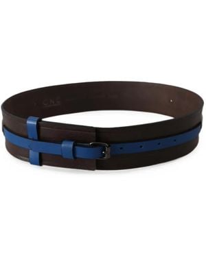 CoSTUME NATIONAL Leather Buckle Belt - Brown
