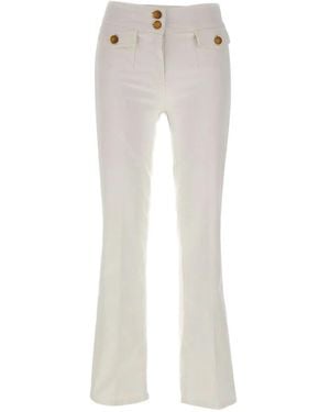 The Seafarer Emil Flared Trousers - White
