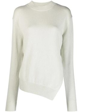 Studio Nicholson Shiso Asymmetric-Hem Knitted Jumper - White