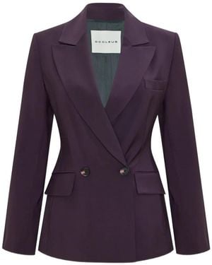 Occleus Lauren Double-Breasted Blazer - Purple