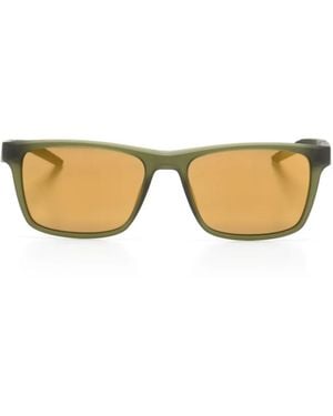 Nike Radeon 1 M Rectangle-Frame Sunglasses - Natural