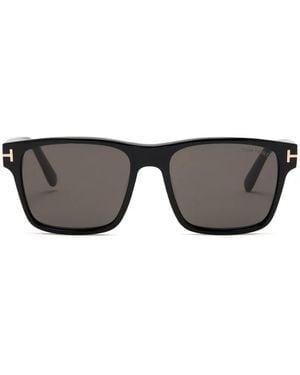 Tom Ford Square-Frame Logo Sunglasses - Grey