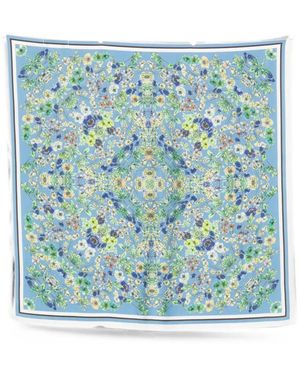 Marc O' Polo Floral-Print Silk Scarf - Blue