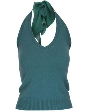 Dorothee Schumacher Halterneck Knitted Top - グリーン