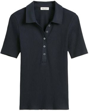 Marc O' Polo Ribbed Polo Shirt - Black