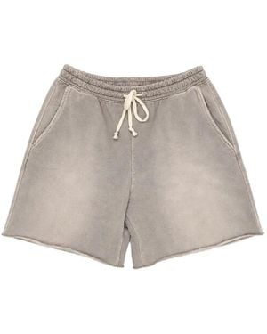 MOOJI MOOJI Drawstring Raw-Cut Shorts - Grey
