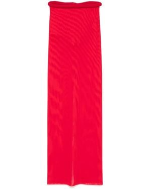 Atu Body Couture Mesh Maxi Skirt - Red