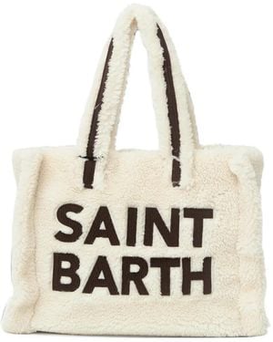 MC2 Saint Barth Colette Teddy Logo Tote Bag - Natural
