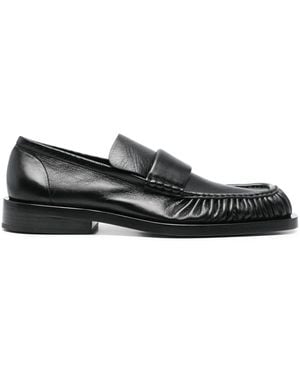 Jil Sander レザーローファー - ブラック